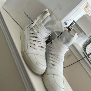 Men’s Krisvamassche white high top sneakers